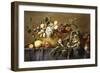 A Basket of Fruit on a Draped Table. About 1635-Adriaen van Utrecht-Framed Giclee Print