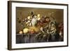 A Basket of Fruit on a Draped Table, C.1635-Adriaen van Utrecht-Framed Giclee Print