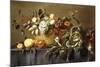 A Basket of Fruit on a Draped Table, C.1635-Adriaen van Utrecht-Mounted Giclee Print