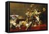 A Basket of Fruit on a Draped Table with Dead Game and a Monkey-Frans Snyders-Framed Stretched Canvas