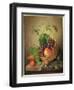 A Basket of Grapes and Apples on a Marble Ledge-Willem Verbeet-Framed Giclee Print