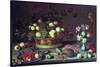 A Basket of Grapes and Other Fruit-Balthasar van der Ast-Stretched Canvas