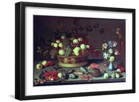 A Basket of Grapes and Other Fruit-Balthasar van der Ast-Framed Giclee Print