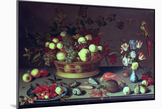 A Basket of Grapes and Other Fruit-Balthasar van der Ast-Mounted Giclee Print