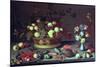 A Basket of Grapes and Other Fruit-Balthasar van der Ast-Mounted Giclee Print