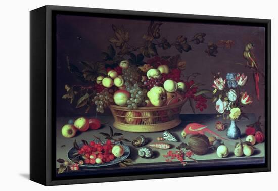 A Basket of Grapes and Other Fruit-Balthasar van der Ast-Framed Stretched Canvas