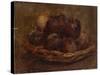 A Basket of Plums, 1869 - 1869-Ignace Henri Jean Fantin-Latour-Stretched Canvas