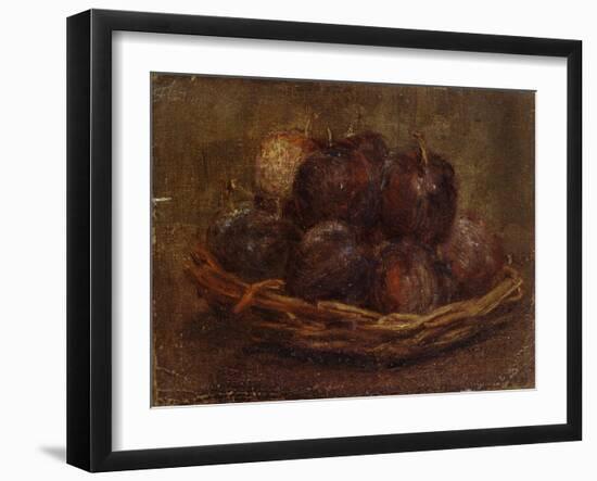 A Basket of Plums, 1869 - 1869-Ignace Henri Jean Fantin-Latour-Framed Giclee Print