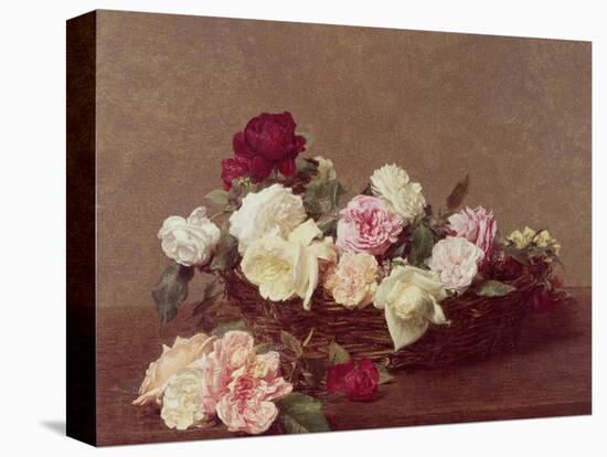 A Basket of Roses, 1890-Henri Fantin-Latour-Stretched Canvas