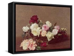 A Basket of Roses, 1890-Henri Fantin-Latour-Framed Stretched Canvas