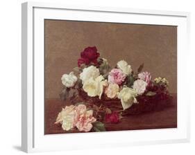 A Basket of Roses, 1890-Henri Fantin-Latour-Framed Giclee Print