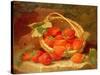 A Basket of Strawberries on a Stone Ledge, 1888-Eloise Harriet Stannard-Stretched Canvas