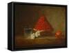 A Basket of Wild Strawberries-Jean-Baptiste Simeon Chardin-Framed Stretched Canvas