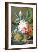 A Basket with Flowers, 1740-45-Jan van Huysum-Framed Giclee Print