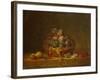 A Basket with Plums, Nuts, Currants and Cherries, Around 1765-Jean-Baptiste Simeon Chardin-Framed Giclee Print