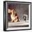 A Basset Who Is Sitting with "Flying" Ears in Front of a Ventilator-Ingo Boddenberg-Framed Photographic Print