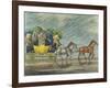 A Bath Coach, Aquatinted by George Hunt-Henry Thomas Alken-Framed Giclee Print