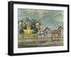 A Bath Coach, Aquatinted by George Hunt-Henry Thomas Alken-Framed Giclee Print