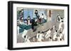 A Bath House Scene, Japan-Yoshiiku-Framed Giclee Print