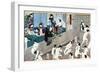 A Bath House Scene, Japan-Yoshiiku-Framed Giclee Print