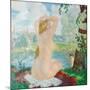 A Bather, 1921-Boris Michaylovich Kustodiev-Mounted Giclee Print