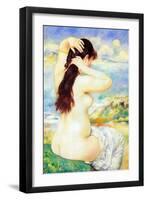 A Bather-Pierre-Auguste Renoir-Framed Art Print