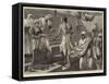 A Bathing Scene at Benares-null-Framed Stretched Canvas