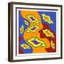 A Batik Pattern with a Colorful Background-mazhul-Framed Photographic Print