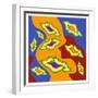 A Batik Pattern with a Colorful Background-mazhul-Framed Photographic Print