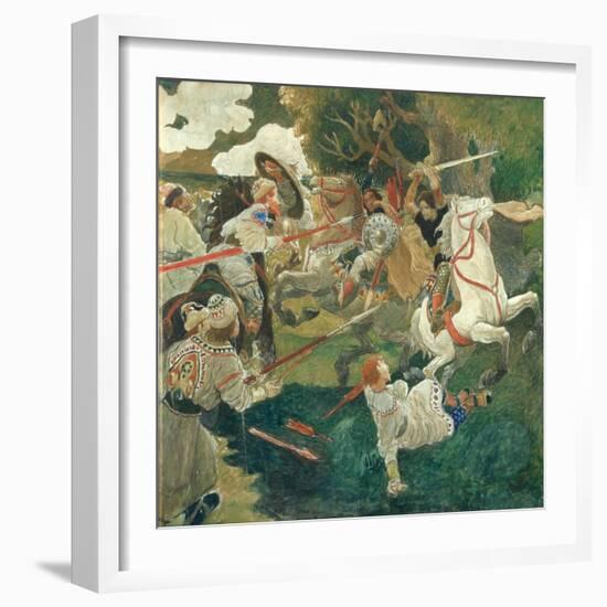 A Battle. a Scene from Russian History, 1900-1910-Fyodor Vladimirovich Shavrin-Framed Giclee Print