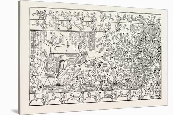 A Battle, from the Ramesseum. Egypt, 1879-null-Stretched Canvas