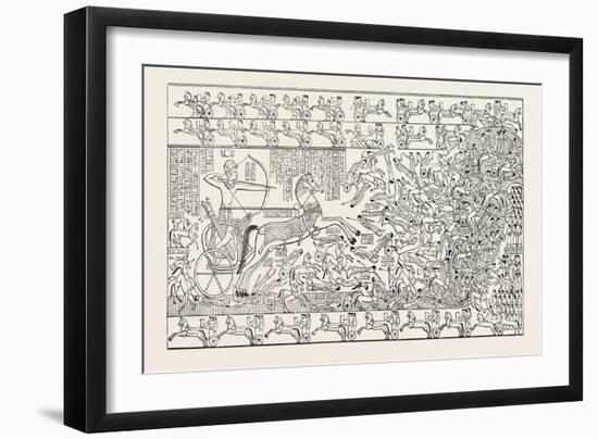 A Battle, from the Ramesseum. Egypt, 1879-null-Framed Giclee Print