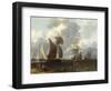 A Battle Offshore, 17th Century-Abraham Storck-Framed Giclee Print