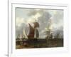 A Battle Offshore, 17th Century-Abraham Storck-Framed Giclee Print