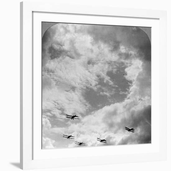 A Battle Squadron in Fighting Formation, World War I, C1914-C1918-null-Framed Photographic Print