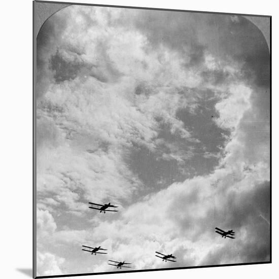 A Battle Squadron in Fighting Formation, World War I, C1914-C1918-null-Mounted Photographic Print