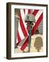 A Battlefield Memorial Cross Rifle Display-Stocktrek Images-Framed Photographic Print