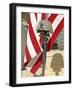 A Battlefield Memorial Cross Rifle Display-Stocktrek Images-Framed Photographic Print