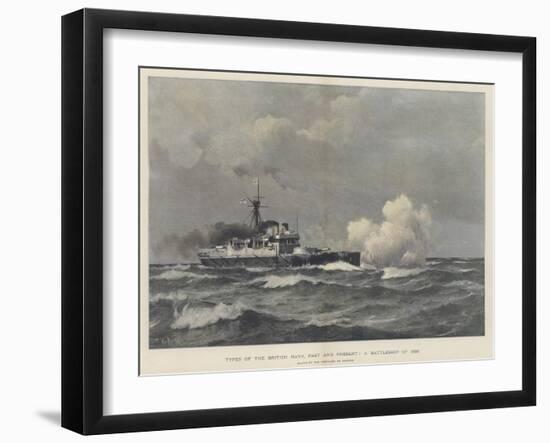 A Battleship of 1893-Eduardo de Martino-Framed Giclee Print