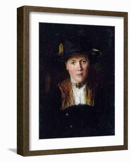 A Bavarian Girl, 1897-Wilhelm Maria Hubertus Leibl-Framed Giclee Print