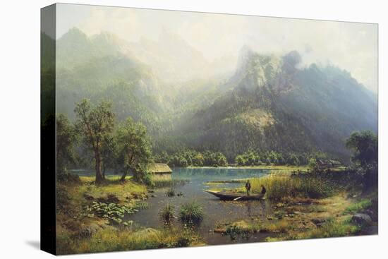 A Bavarian Lake-Robert Schultze-Stretched Canvas