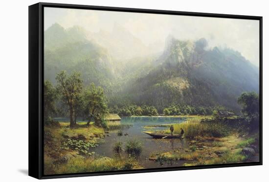 A Bavarian Lake-Robert Schultze-Framed Stretched Canvas