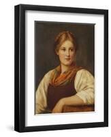 A Bavarian Peasant Girl-Franz Von Defregger-Framed Giclee Print