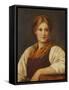 A Bavarian Peasant Girl-Franz Von Defregger-Framed Stretched Canvas