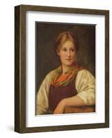 A Bavarian Peasant Girl-Franz Von Defregger-Framed Giclee Print