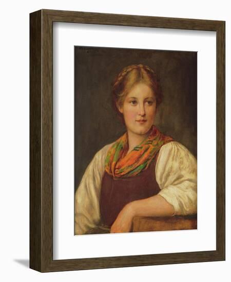 A Bavarian Peasant Girl-Franz Von Defregger-Framed Giclee Print