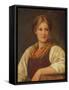 A Bavarian Peasant Girl-Franz Von Defregger-Framed Stretched Canvas