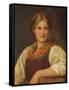 A Bavarian Peasant Girl-Franz Von Defregger-Framed Stretched Canvas