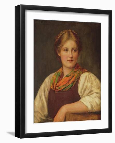 A Bavarian Peasant Girl-Franz Von Defregger-Framed Giclee Print