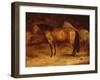 A Bay Horse at a Manger, with a Grey Horse in a Rug-Theodore Gericault-Framed Giclee Print